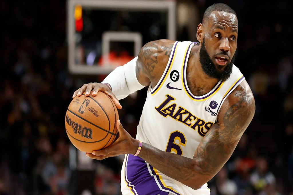 Lebron James playing basketball