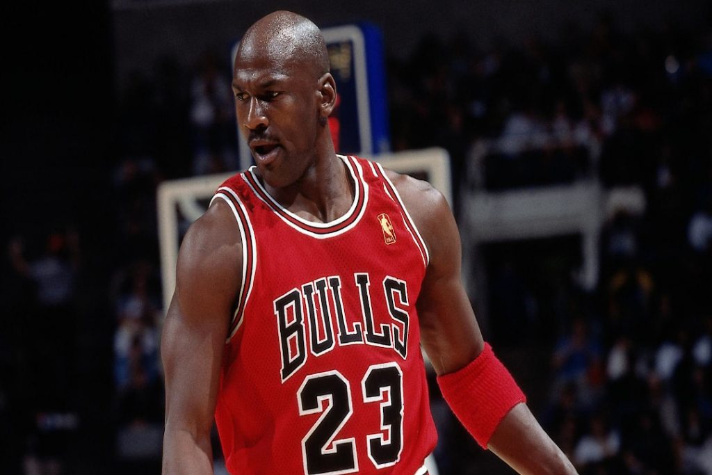 Michael Jordan playing for the Bulls