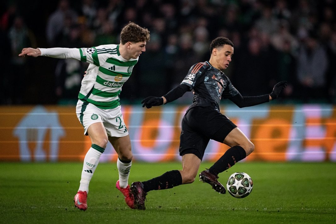 Musiala en un partido contra el Celtic.