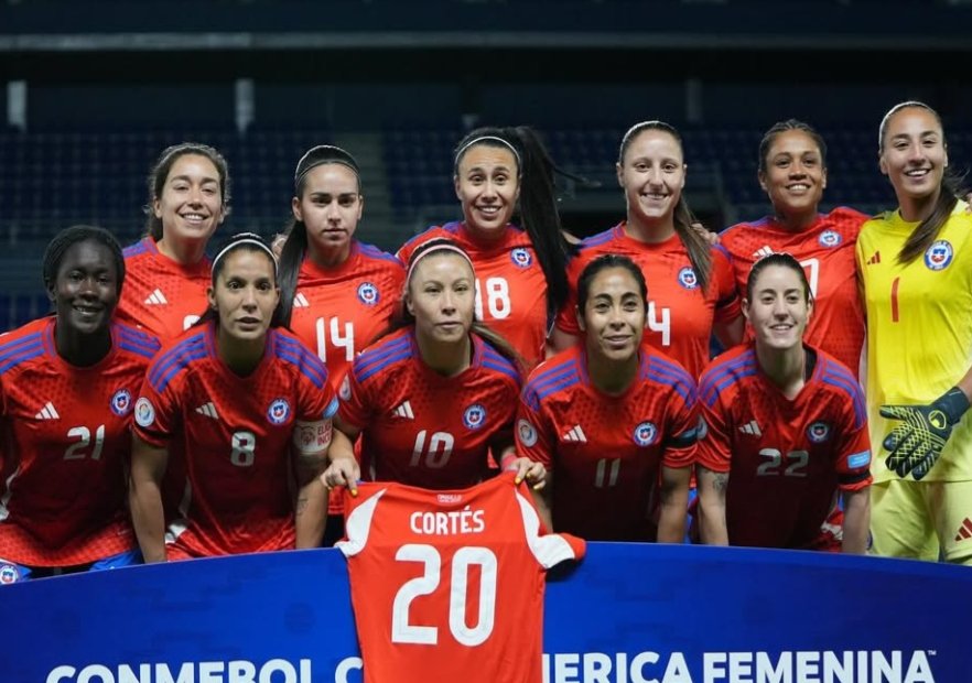 Foto prepartido de la selección de Chile