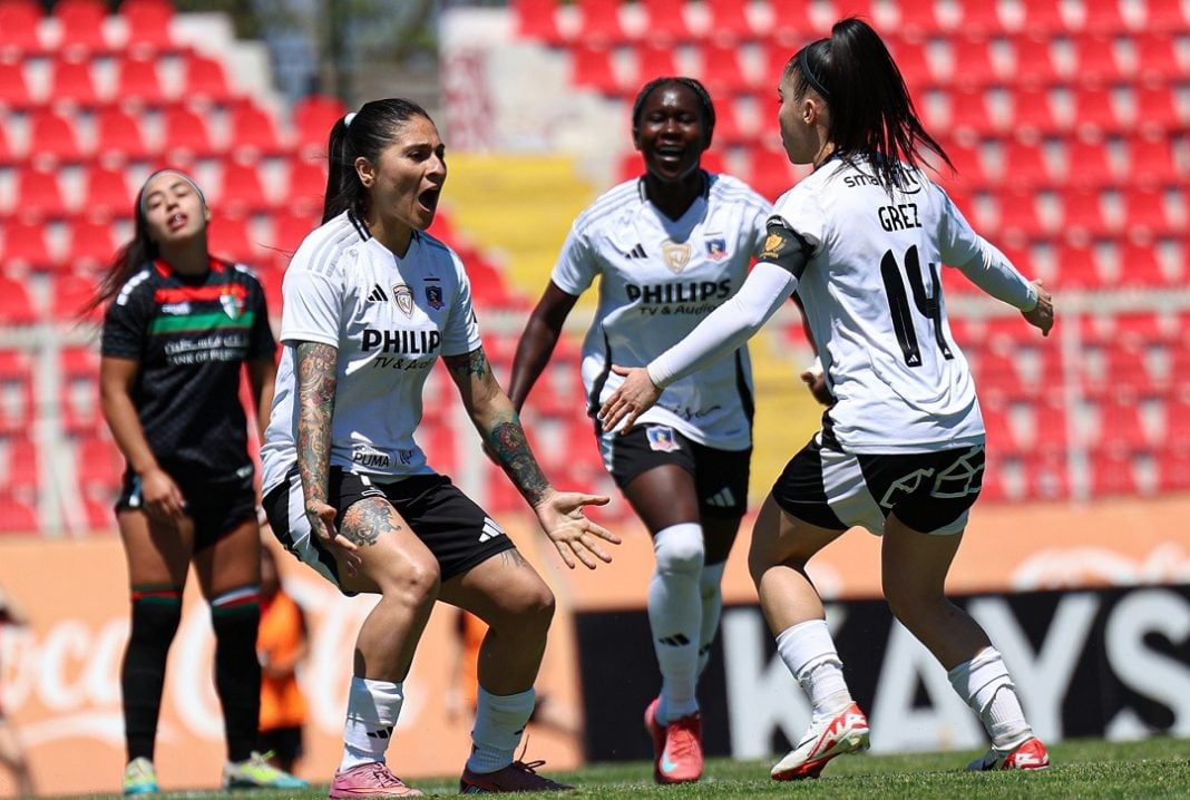 Colo Colo vs Palestino femenino en el partido de ida.