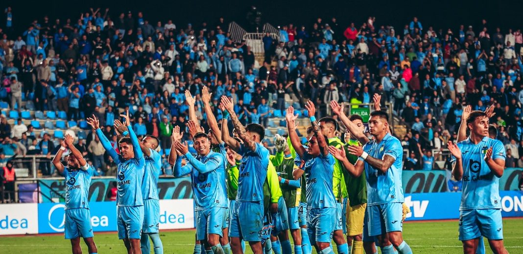 Jugadores de O'Higgins celebrando una victoria contra Millonarios.