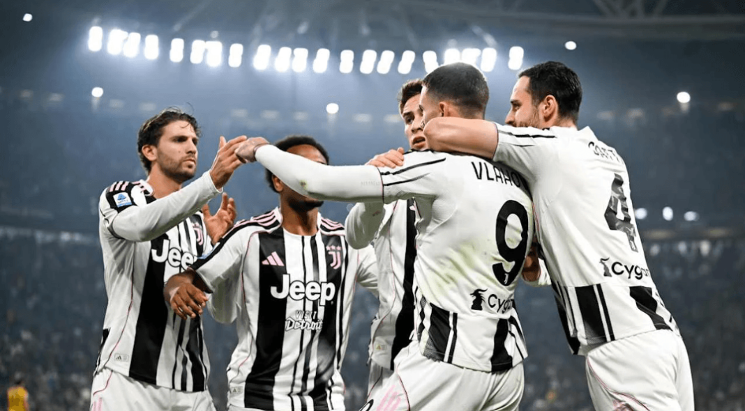 Juventus celebrating a goal