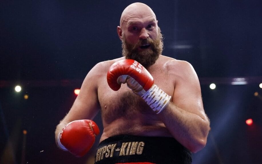 Tyson Fury en medio de un combate